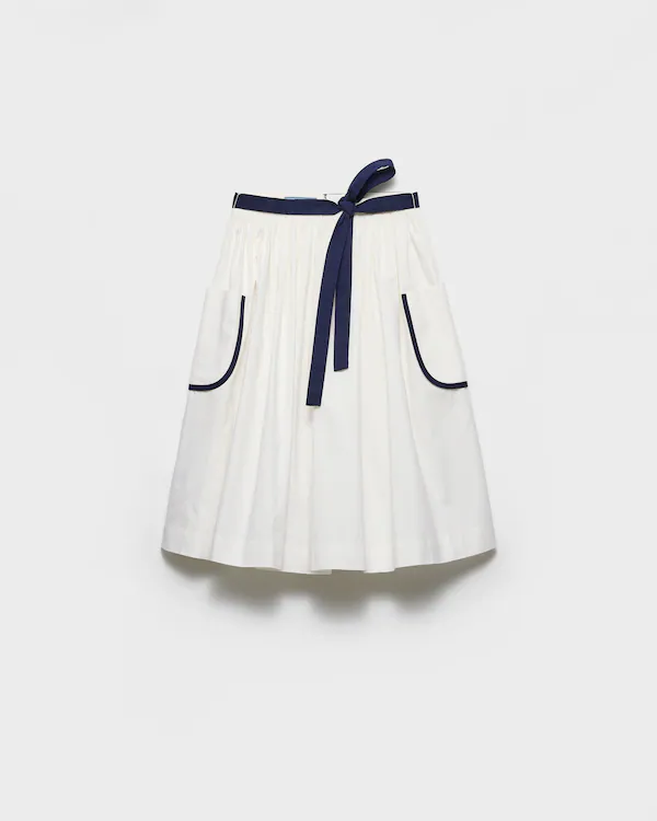 Slubbed toile skirt