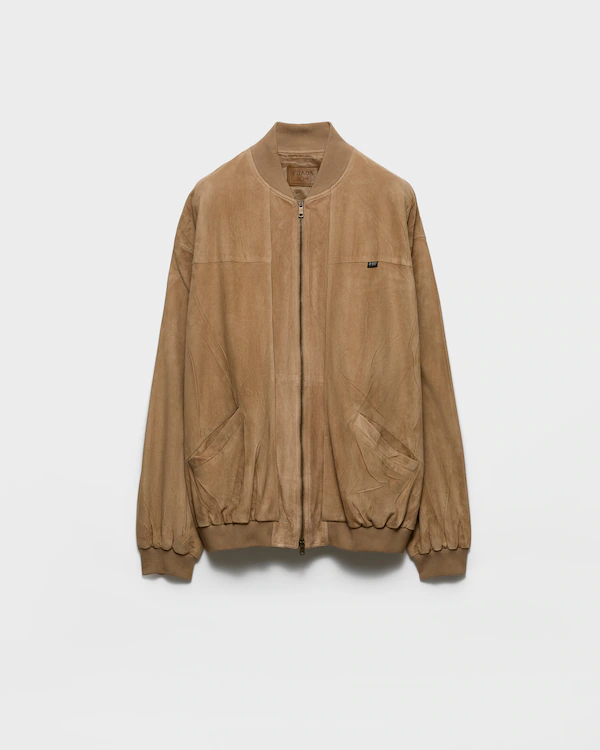 Suede bomber jacket