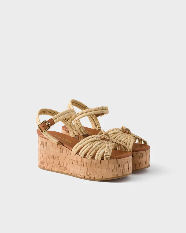 Crochet platform sandals