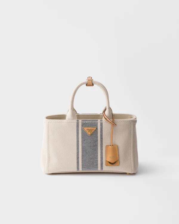 Prada Jardinière large cotton canvas bag