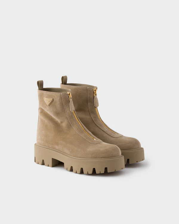 Suede booties with zip Suede booties with zip