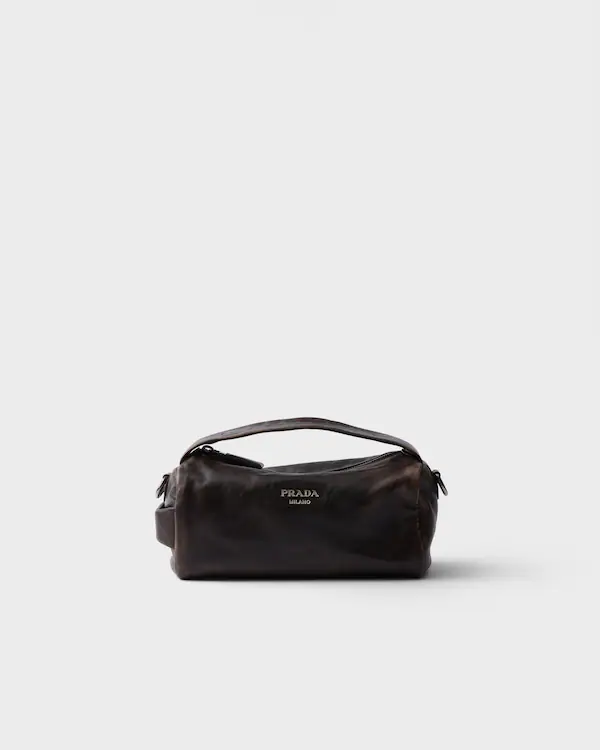 Nappa leather shoulder bag
