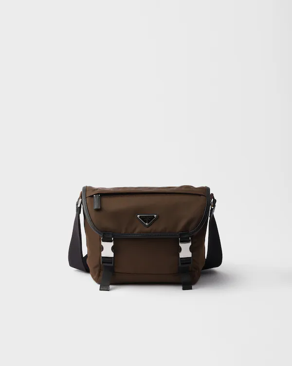 Re-Nylon and Saffiano leather shoulder bag