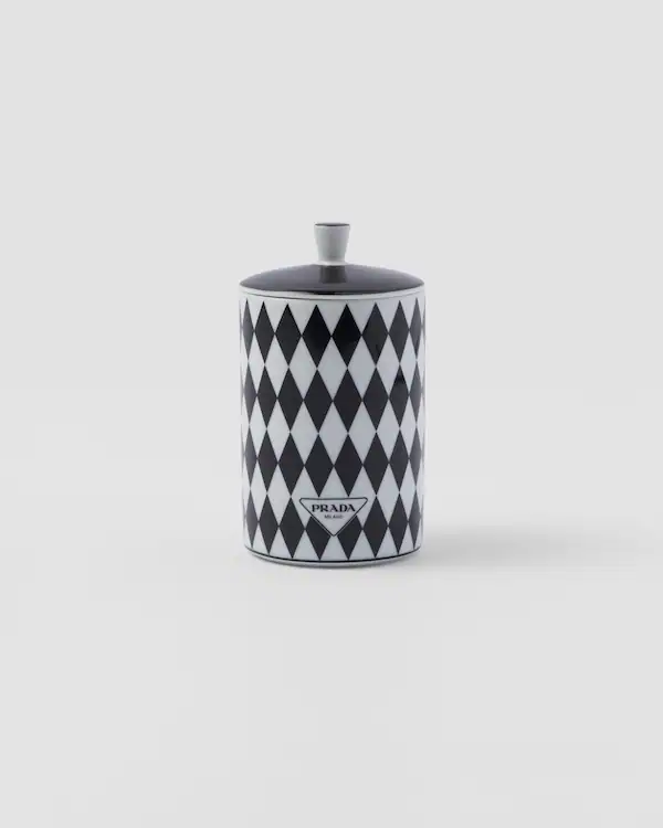 Porcelain scented candle - Checkerboard