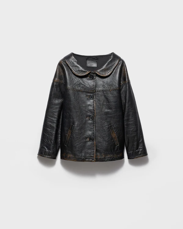 Antiqued nappa leather jacket Antiqued nappa leather jacket