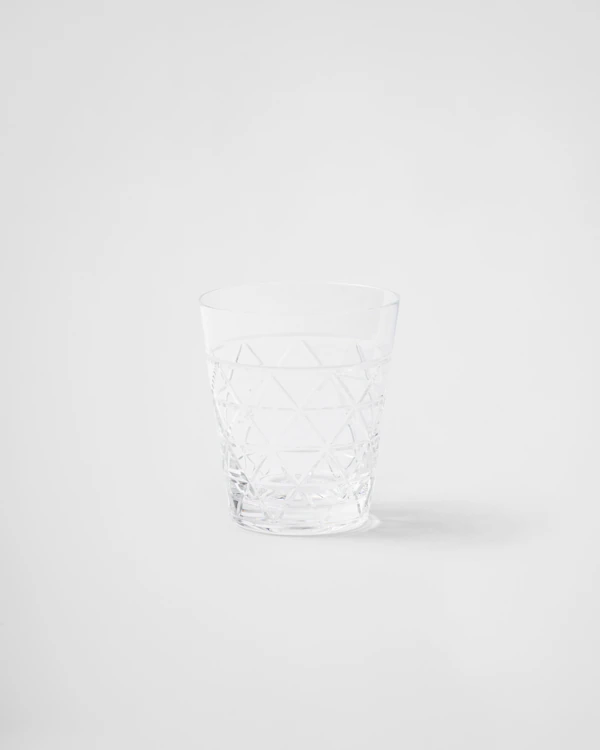 Crystal water glass - Triangles