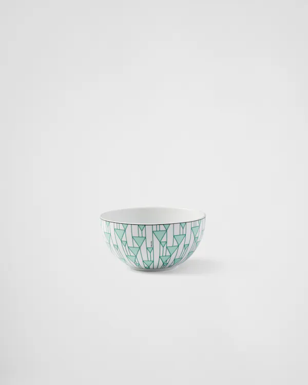 Set of two porcelain soup bowls - Vienna Green