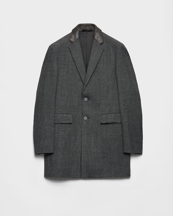 Single-breasted wool blend coat Single-breasted wool blend coat