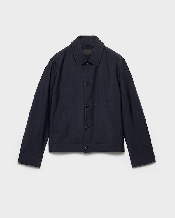 Mohair and wool blouson jacket