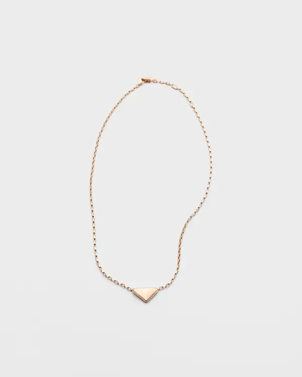 Eternal Gold necklace in rose gold with mini triangle pendant Eternal Gold necklace in rose gold with mini triangle pendant