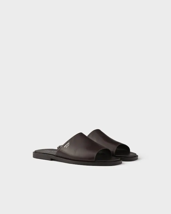 Leather slides