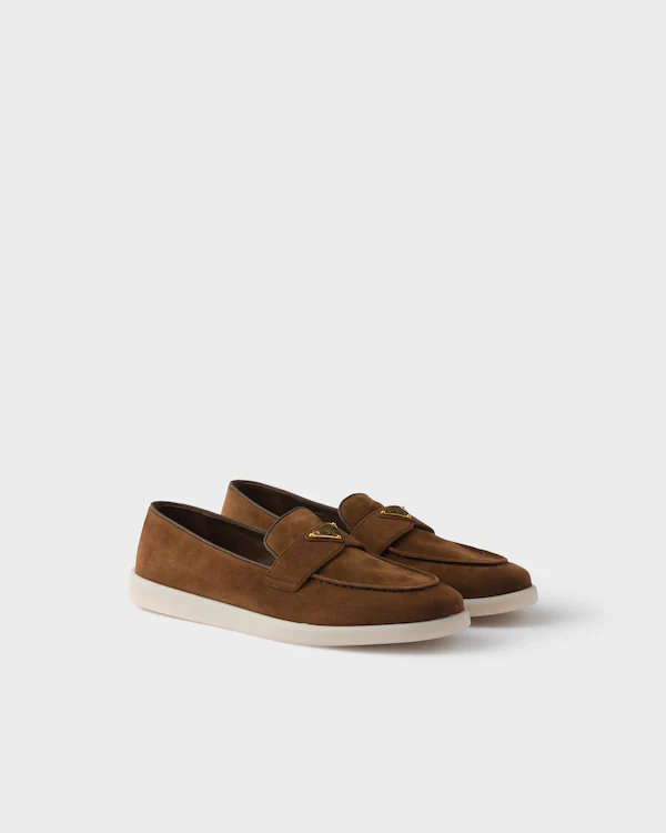 Suede leather loafers