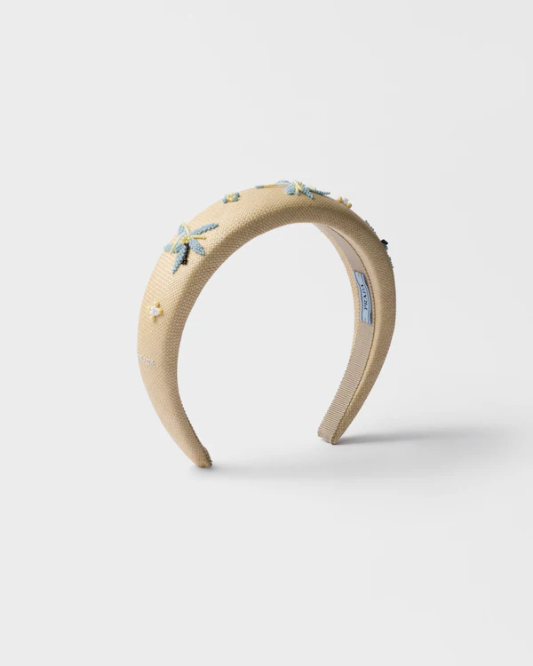 Embroidered fabric headband