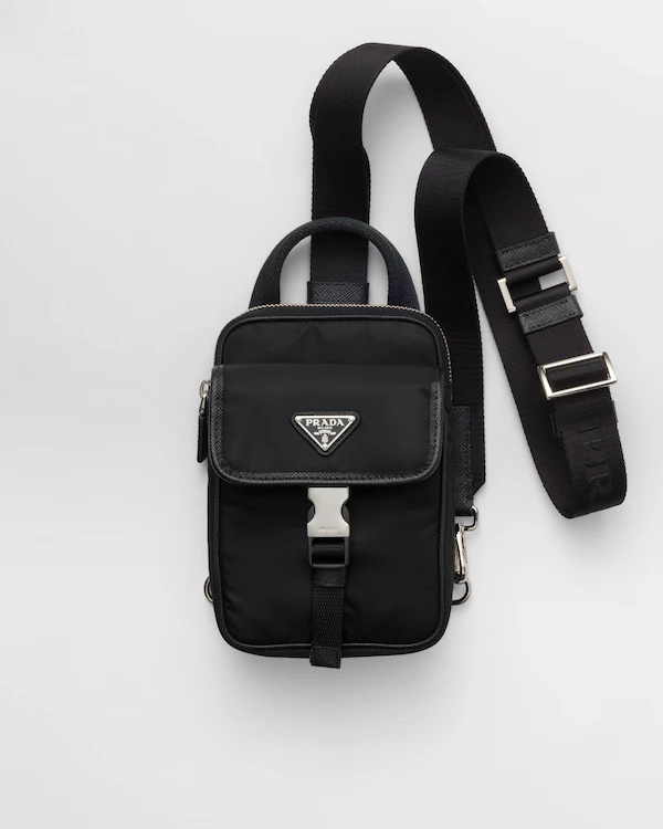 Re-Nylon and Saffiano leather smartphone case
