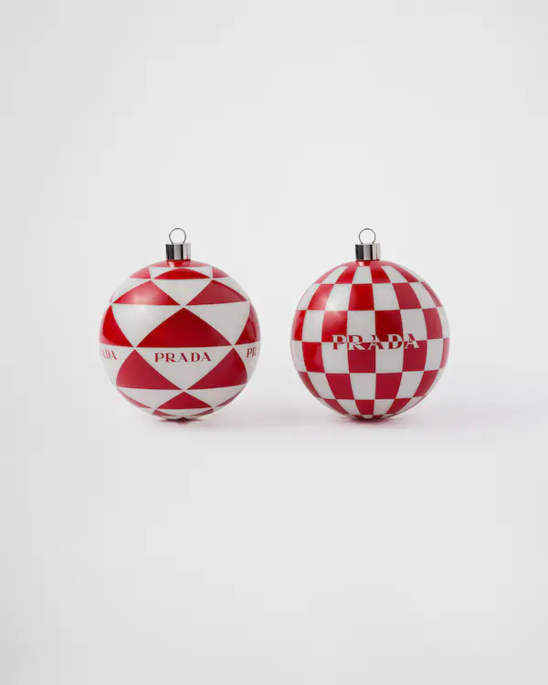 Glass Christmas ornament set