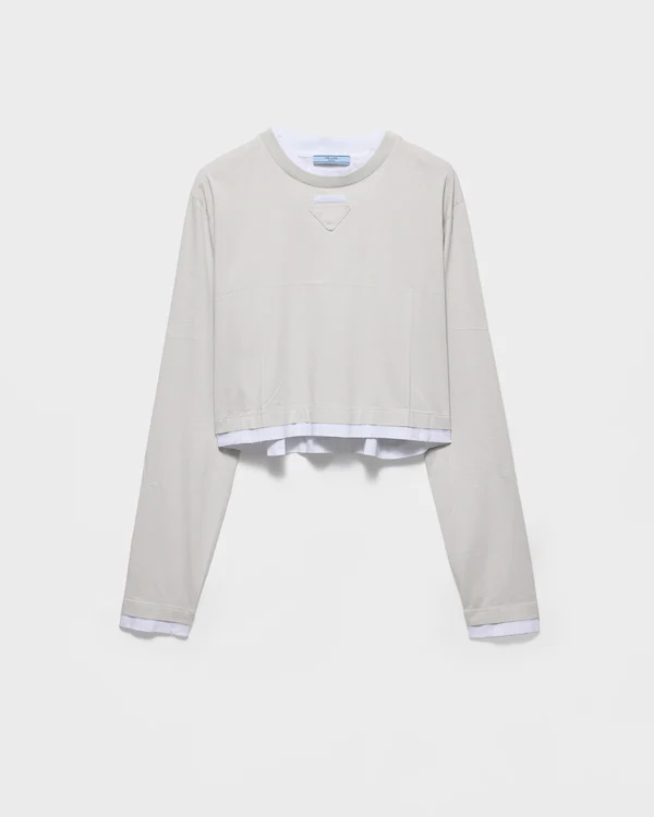 Long-sleeved jersey T-shirt