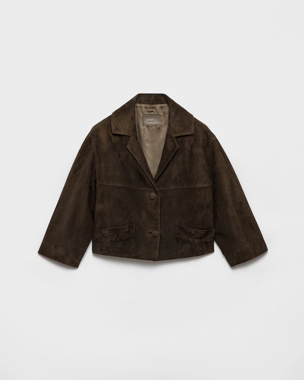 Cropped suede jacket Cropped suede jacket