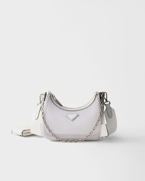 Prada Re-Edition 2005 mesh and brushed leather bag