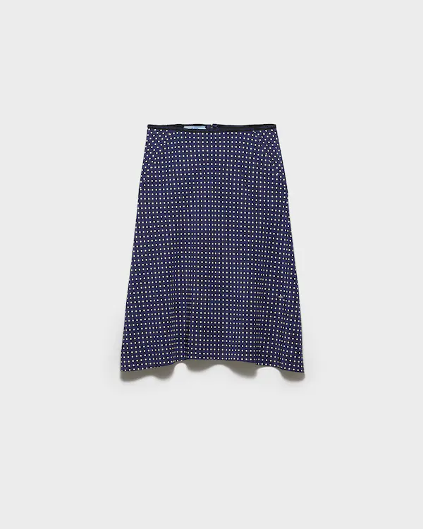Polka-dot marocain skirt