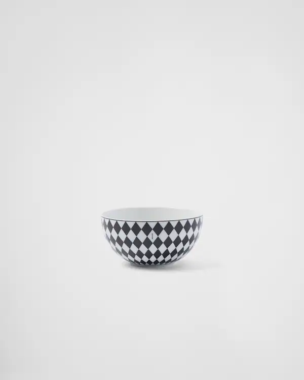 Set of two porcelain soup bowls - Checkerboard
