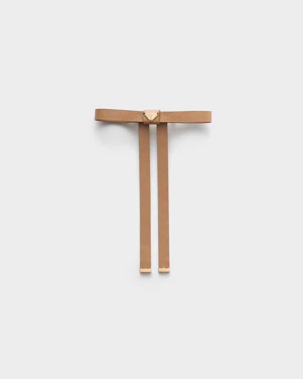 Leather hair clip
