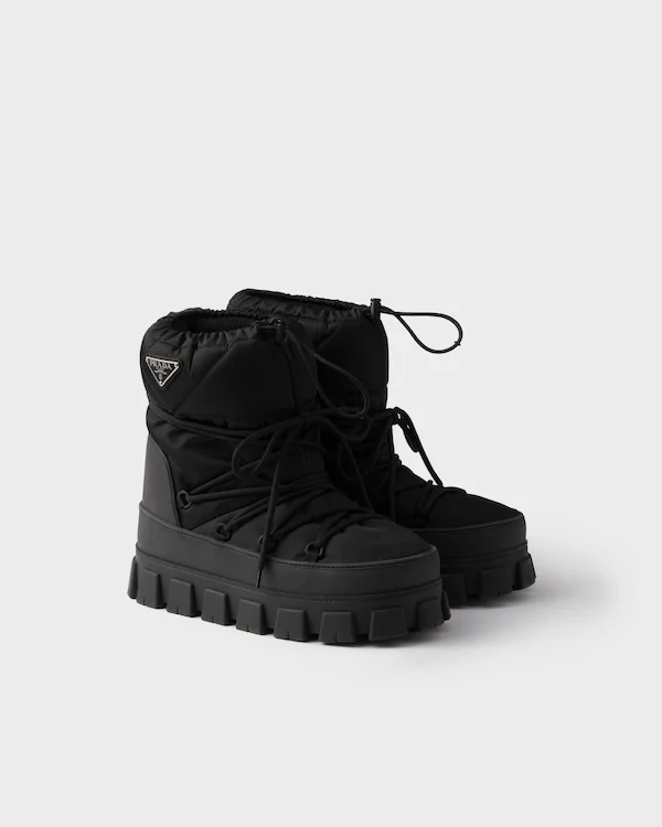 Re-Nylon gabardine après ski booties