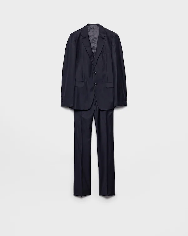 Single-breasted cashmere and wool suit