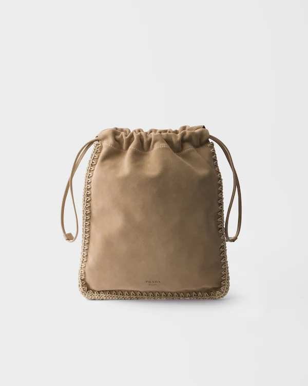 Prada Wish suede pouch