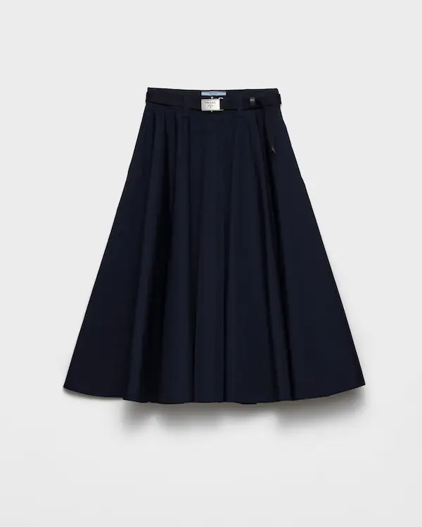 Poplin midi-skirt Poplin midi-skirt