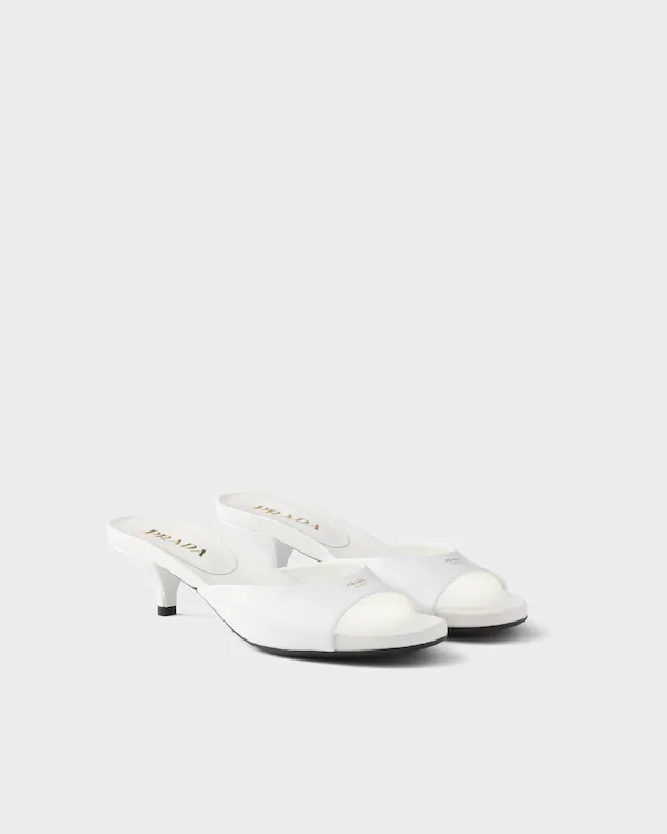 Patent leather kitten heel sandals