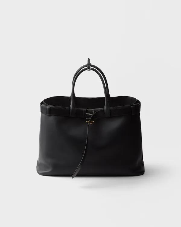 Prada Buckle leather bag with belt