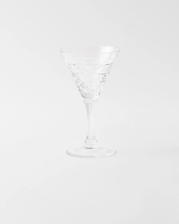 Crystal white wine glass - Triangles