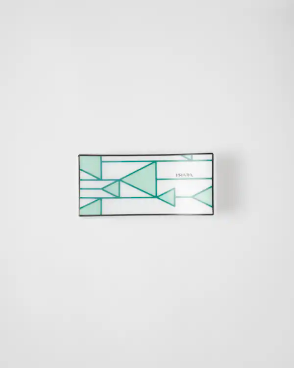 Set of two porcelain chopstick rests - Vienna Green