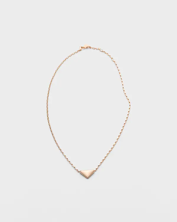 Eternal Gold necklace in rose gold with nano triangle pendant