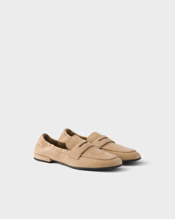 Shuffle nubuck leather loafers