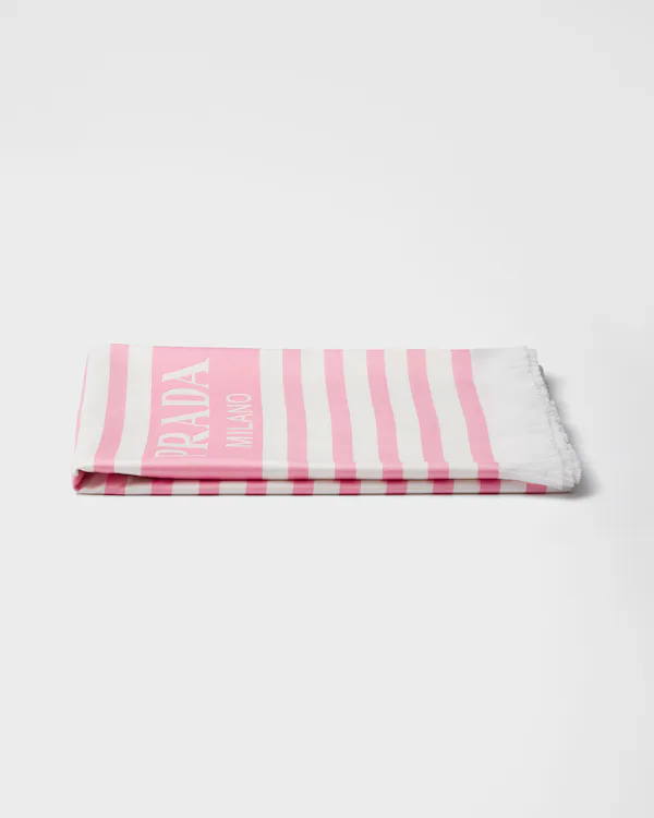 Striped cotton beach towel