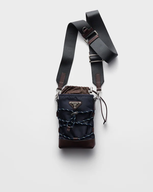 Prada Speedrock Re-Nylon and leather smartphone case
