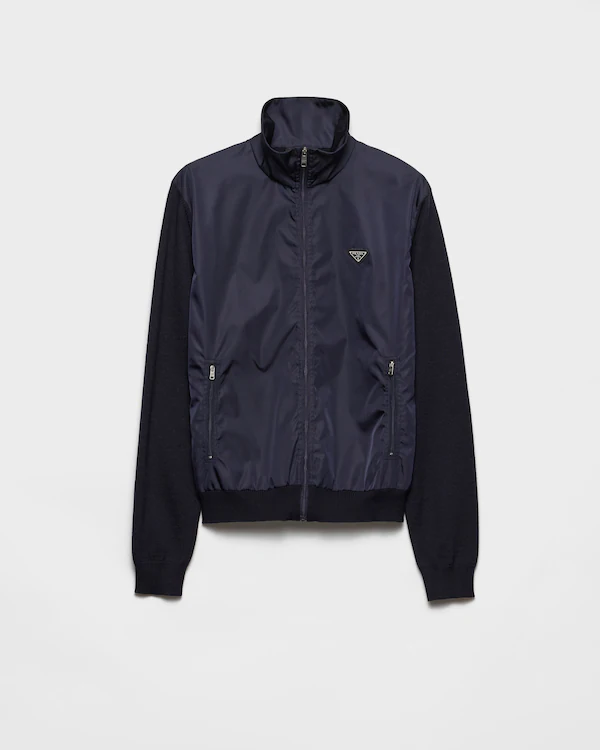 Superfine wool zipper cardigan