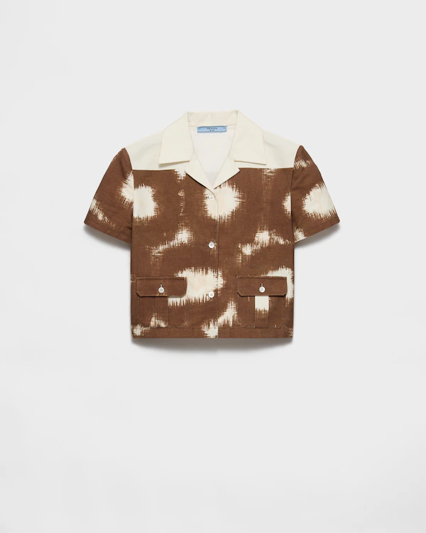 Printed canvas shirt