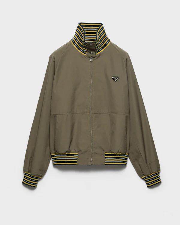 Poplin turtleneck jacket