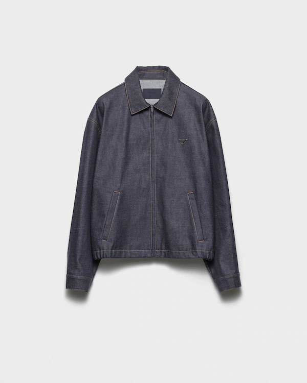 Denim blouson jacket