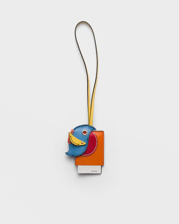 Leather mirror case pendant