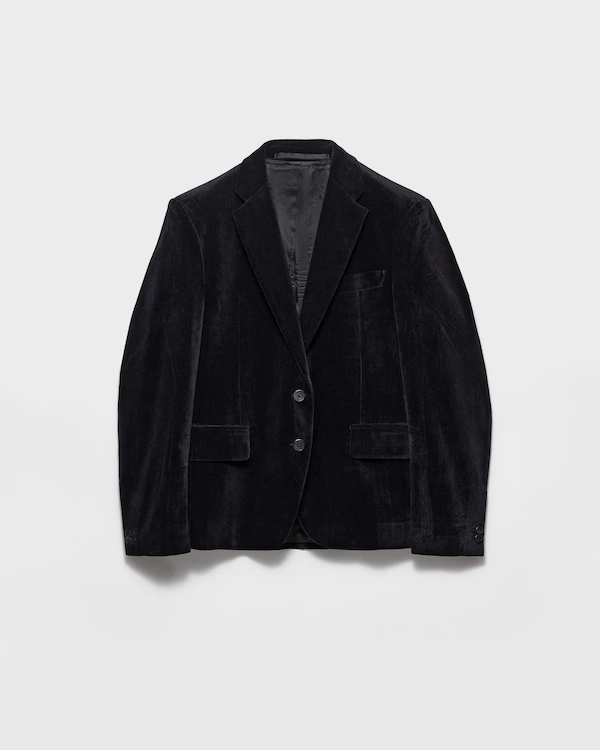 Single-breasted velvet jacket Single-breasted velvet jacket