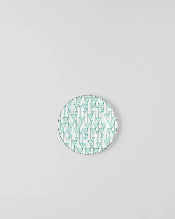 Set of two porcelain dessert plates - Vienna Green