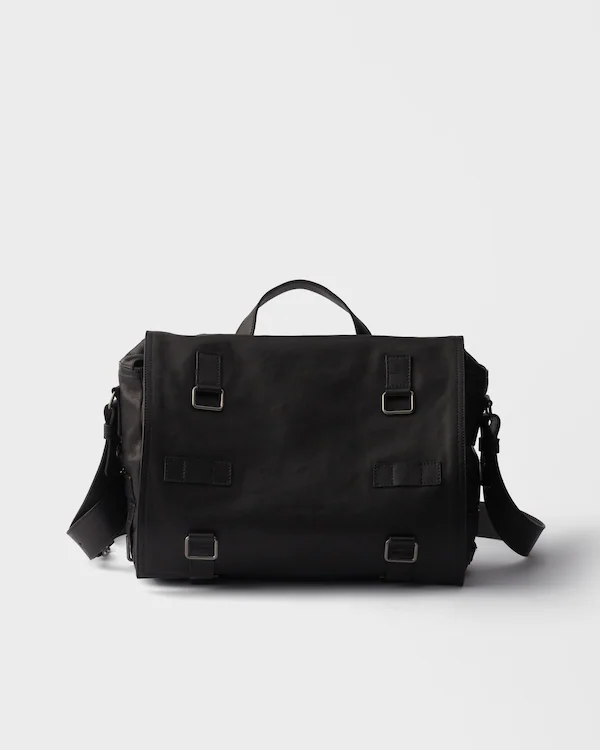 Leather messenger bag
