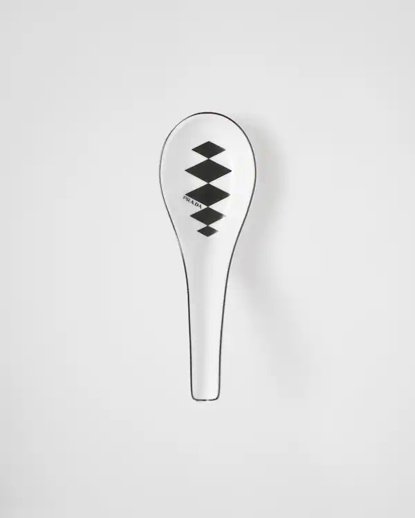 Set of two porcelain spoons - Checkerboard