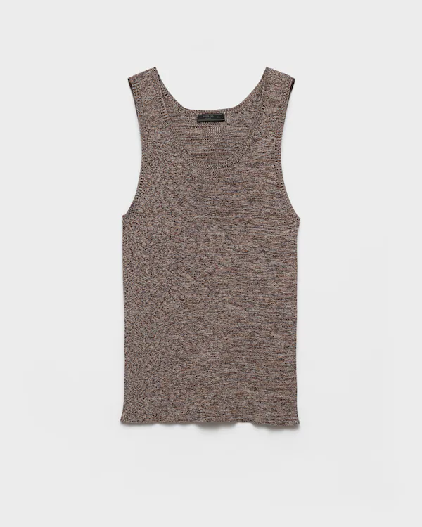 Cotton knit tank top
