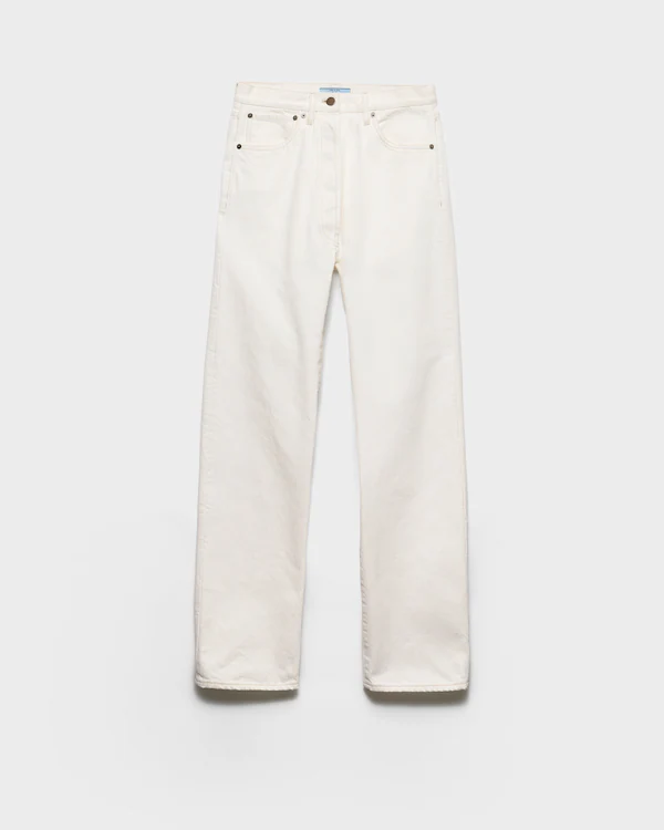 Old denim five-pocket jeans