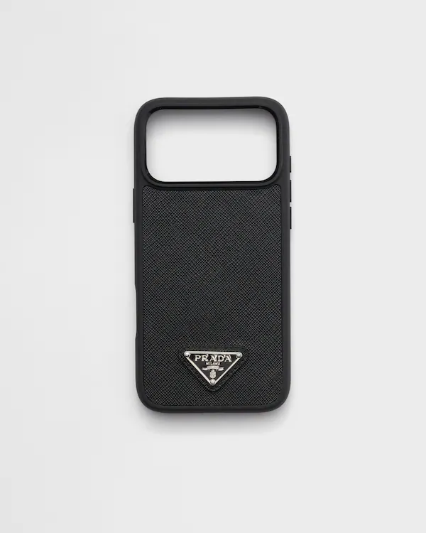 Saffiano leather case for iPhone 17 Pro Max