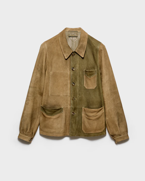 Suede blouson jacket